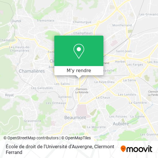 École de droit de l'Université d'Auvergne plan