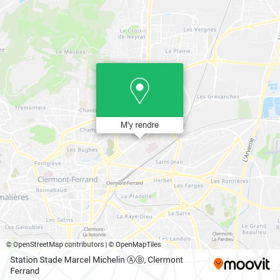 Station Stade Marcel Michelin ⒶⒷ plan