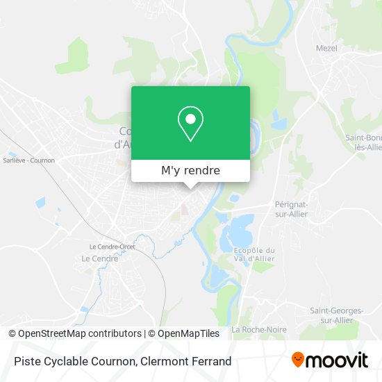 Piste Cyclable Cournon plan