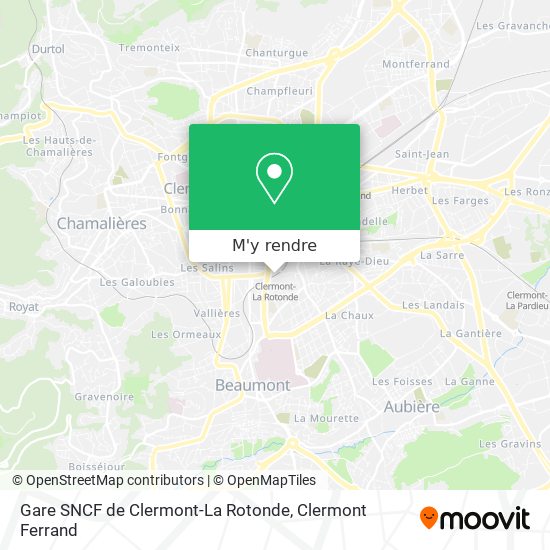 Gare SNCF de Clermont-La Rotonde plan