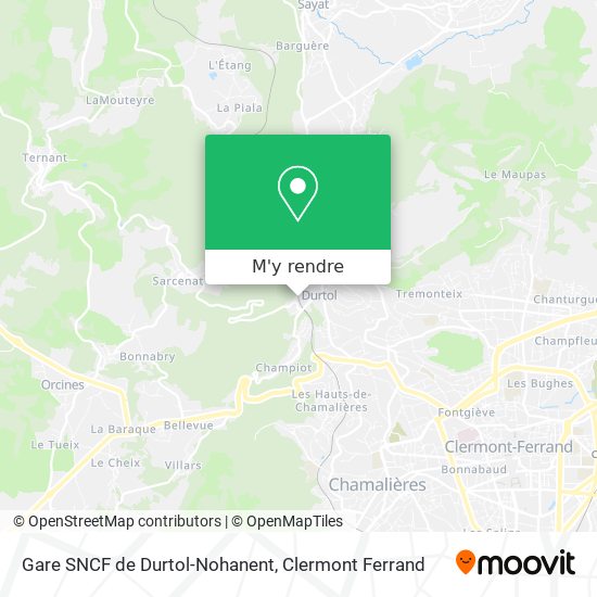 Gare SNCF de Durtol-Nohanent plan