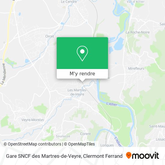 Gare SNCF des Martres-de-Veyre plan