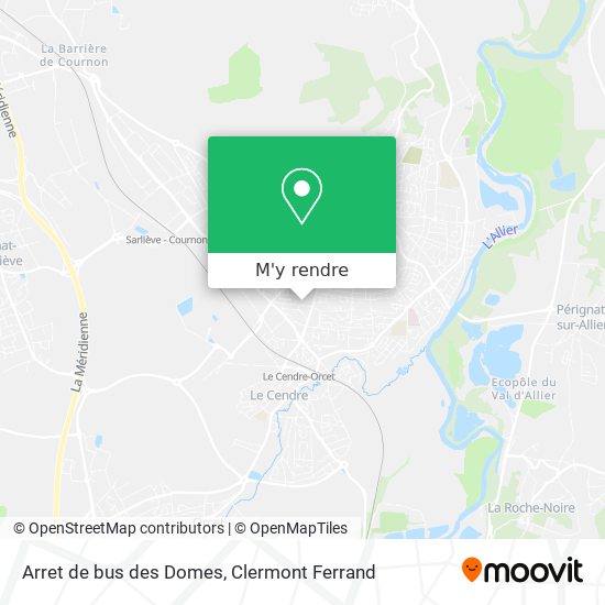 Arret de bus des Domes plan