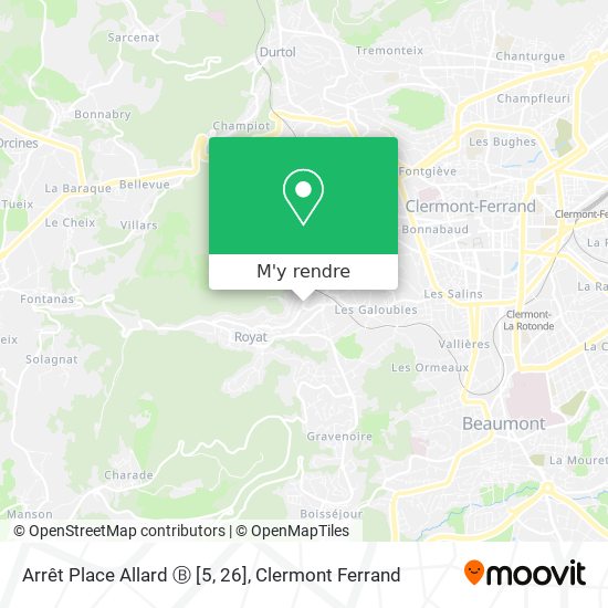 Arrêt Place Allard Ⓑ [5, 26] plan