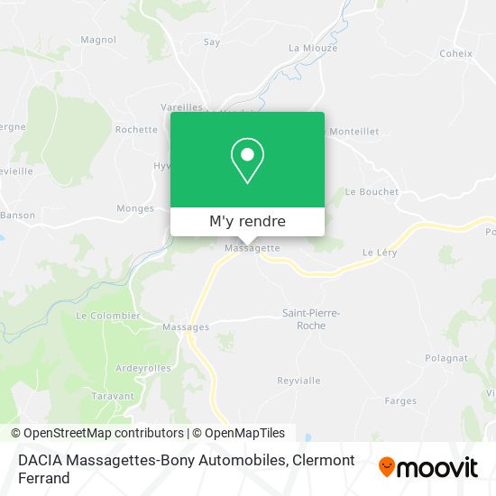 DACIA Massagettes-Bony Automobiles plan