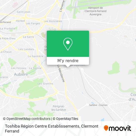 Toshiba Région Centre Establissements plan