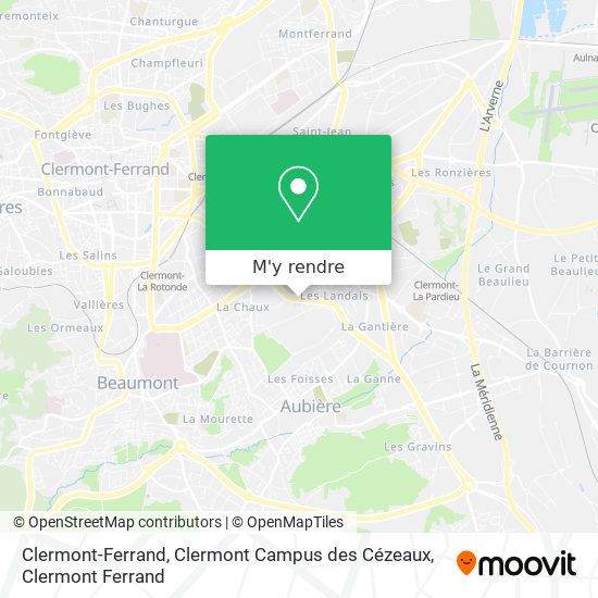 Clermont-Ferrand, Clermont Campus des Cézeaux plan