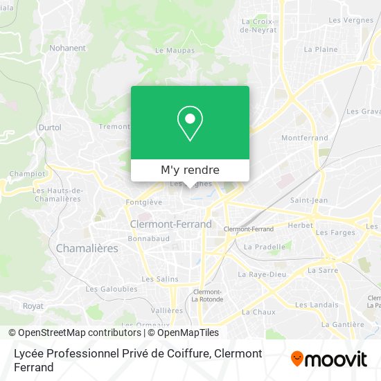 Lycée Professionnel Privé de Coiffure plan