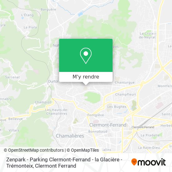 Zenpark - Parking Clermont-Ferrand - la Glacière - Trémonteix plan