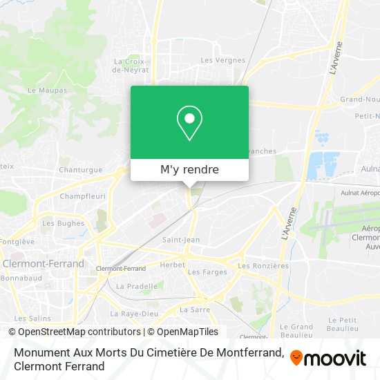 Monument Aux Morts Du Cimetière De Montferrand plan