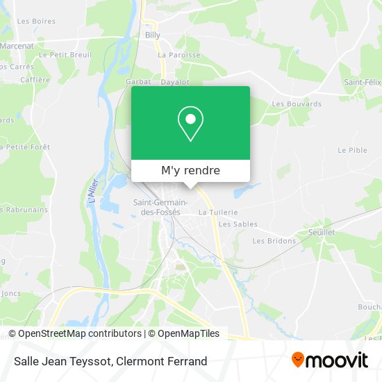 Salle Jean Teyssot plan