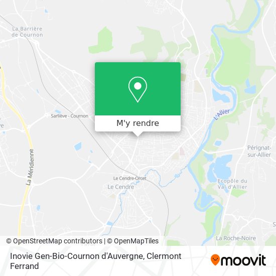Inovie Gen-Bio-Cournon d'Auvergne plan