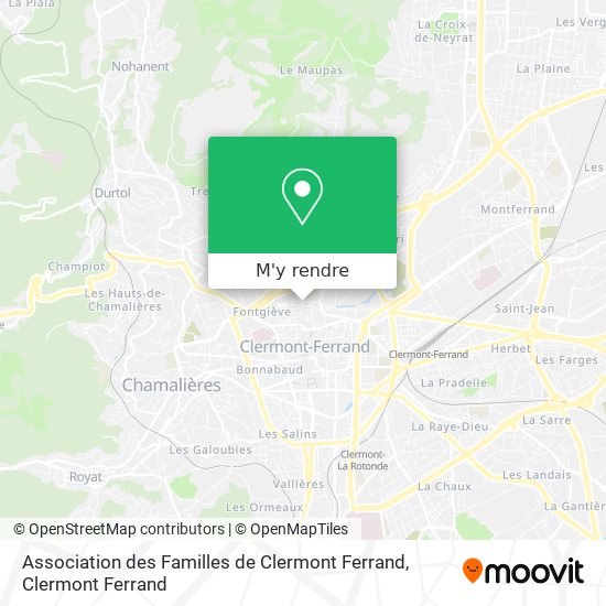 Association des Familles de Clermont Ferrand plan
