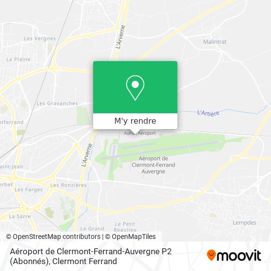 Aéroport de Clermont-Ferrand-Auvergne P2 (Abonnés) plan
