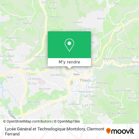 Lycée Général et Technologique Montdory plan