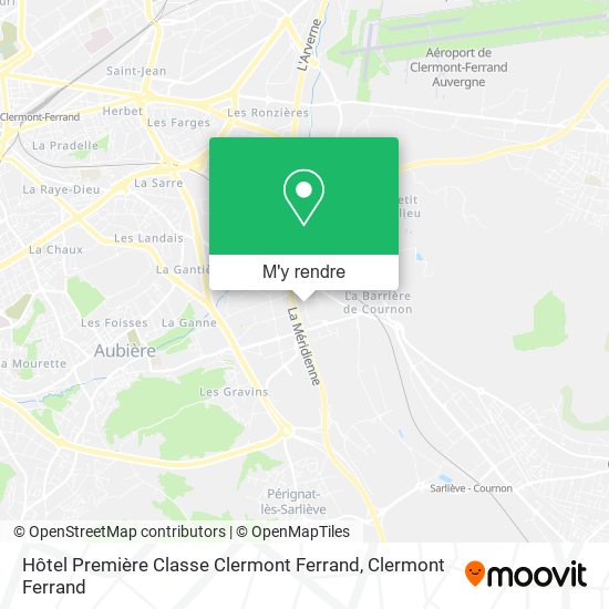 Hôtel Première Classe Clermont Ferrand plan