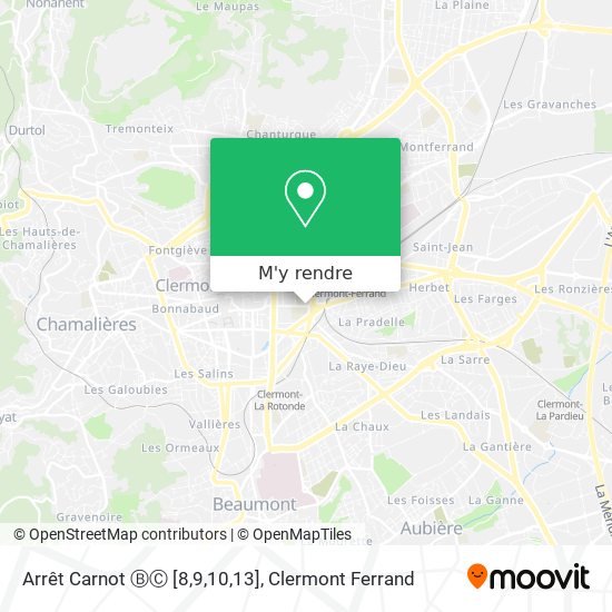 Arrêt Carnot ⒷⒸ [8,9,10,13] plan