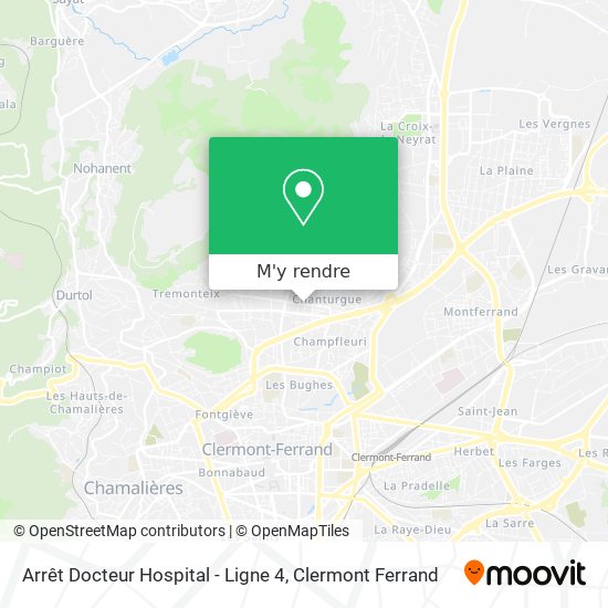 Arrêt Docteur Hospital - Ligne 4 plan