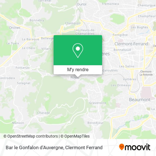 Bar le Gonfalon d'Auvergne plan