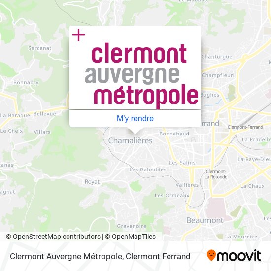 Clermont Auvergne Métropole plan