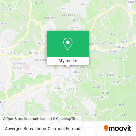 Auvergne Bureautique plan
