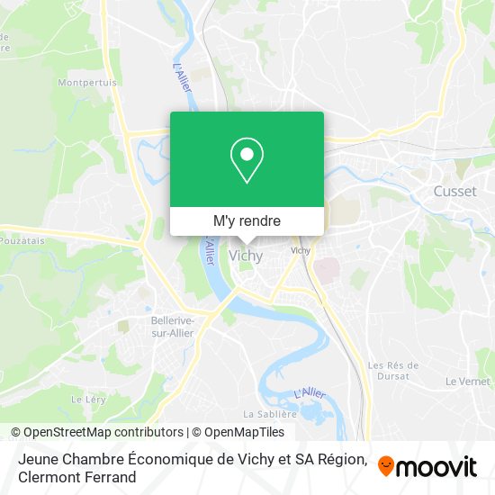 Jeune Chambre Économique de Vichy et SA Région plan