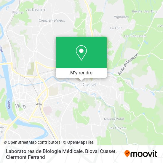 Laboratoires de Biologie Médicale. Bioval Cusset plan