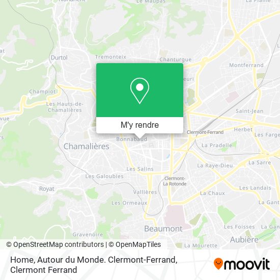 Home, Autour du Monde. Clermont-Ferrand plan