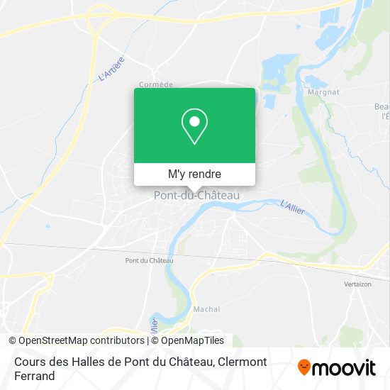 Cours des Halles de Pont du Château plan