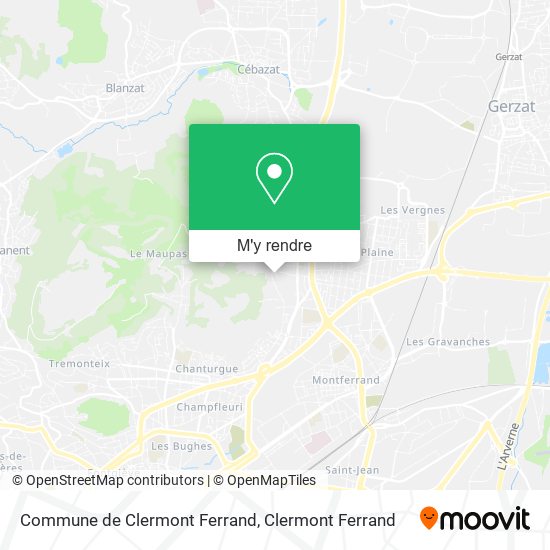 Commune de Clermont Ferrand plan