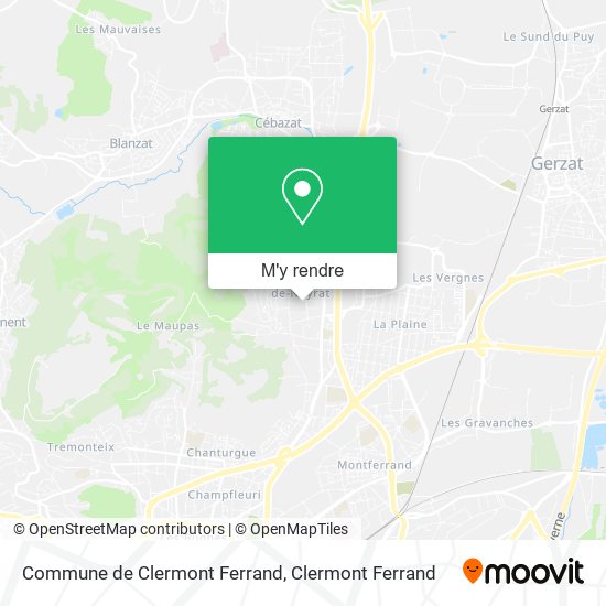 Commune de Clermont Ferrand plan