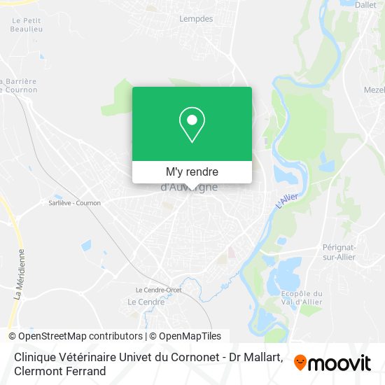 Clinique Vétérinaire Univet du Cornonet - Dr Mallart plan