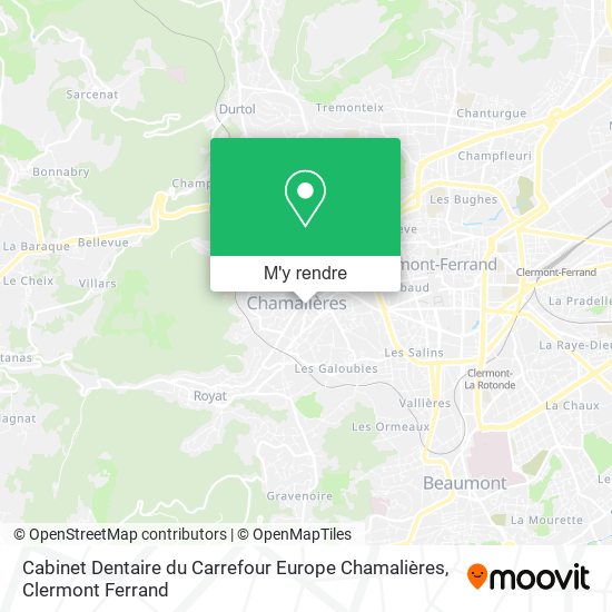 Cabinet Dentaire du Carrefour Europe Chamalières plan