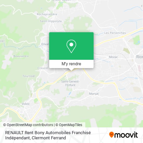 RENAULT Rent Bony Automobiles Franchisé Indépendant plan