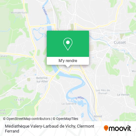 Médiathèque Valery-Larbaud de Vichy plan