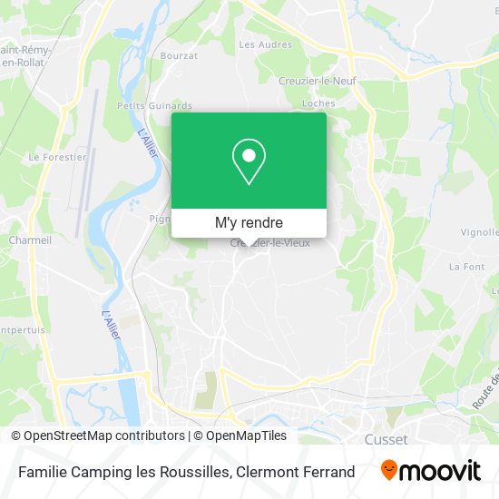 Familie Camping les Roussilles plan