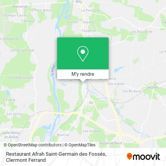 Restaurant Afrah Saint-Germain des Fossés plan