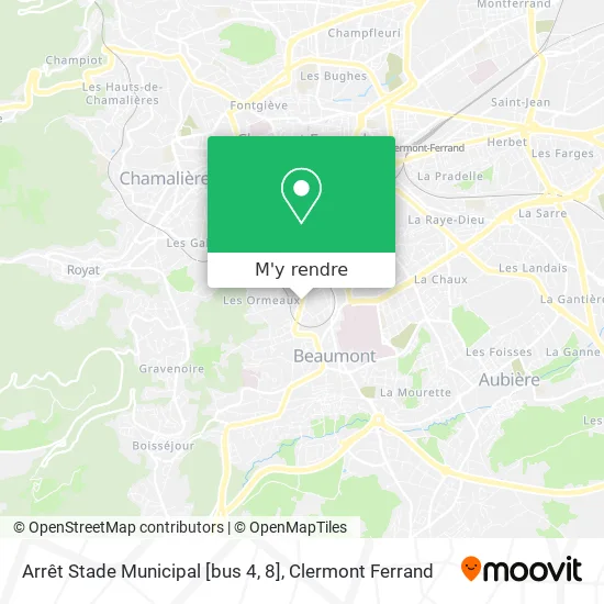 Arrêt Stade Municipal [bus 4, 8] plan