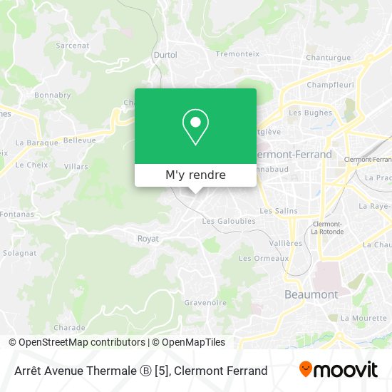 Arrêt Avenue Thermale Ⓑ [5] plan