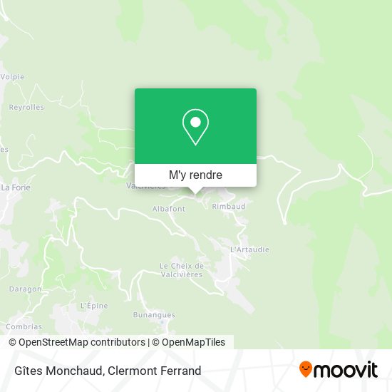 Gîtes Monchaud plan