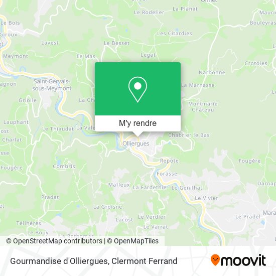 Gourmandise d'Olliergues plan