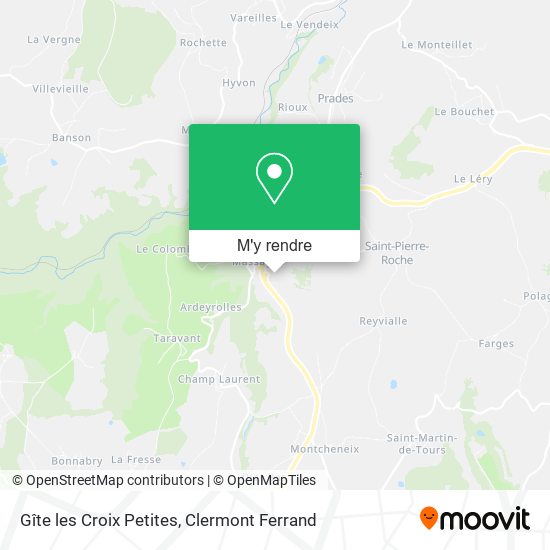 Gîte les Croix Petites plan