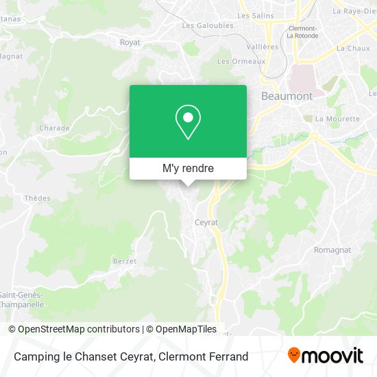 Camping le Chanset Ceyrat plan
