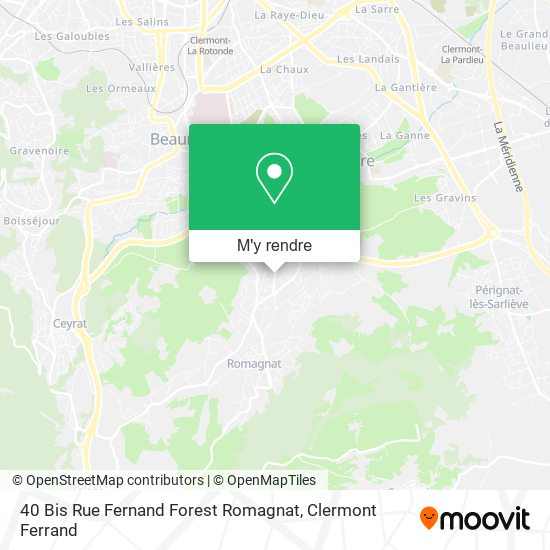 40 Bis Rue Fernand Forest Romagnat plan