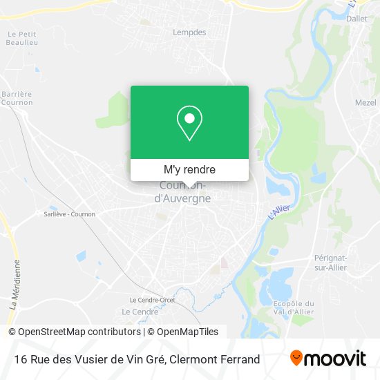 16 Rue des Vusier de Vin Gré plan