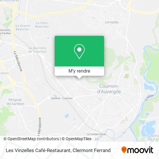 Les Vinzelles Café-Restaurant plan