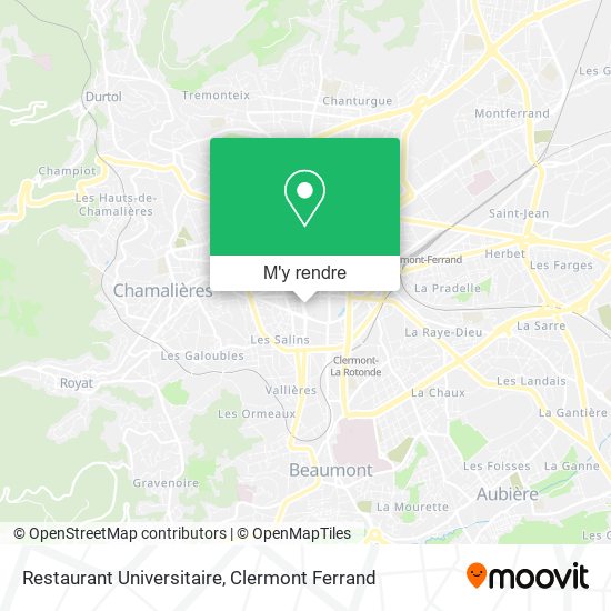 Restaurant Universitaire plan