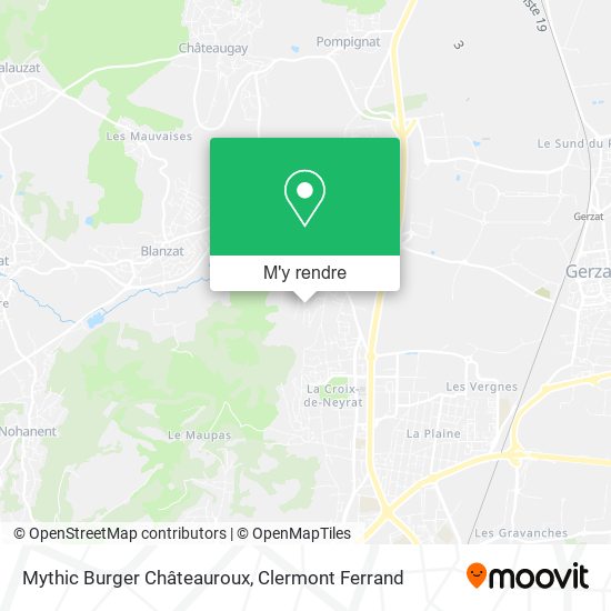 Mythic Burger Châteauroux plan