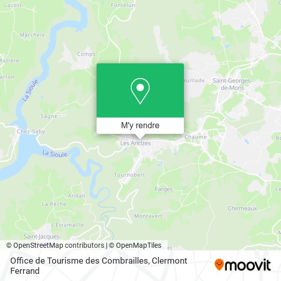 Office de Tourisme des Combrailles plan