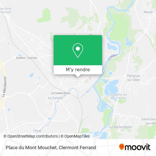 Place du Mont Mouchet plan